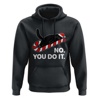 Funny Lazy Cat Christmas Hoodie No You Do It - Wonder Print Shop