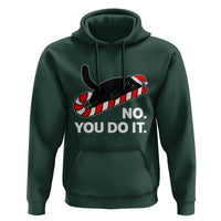 Funny Lazy Cat Christmas Hoodie No You Do It - Wonder Print Shop