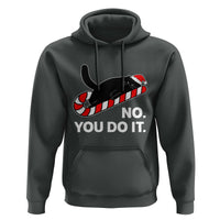 Funny Lazy Cat Christmas Hoodie No You Do It - Wonder Print Shop