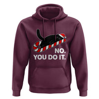 Funny Lazy Cat Christmas Hoodie No You Do It - Wonder Print Shop