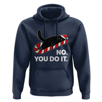 Funny Lazy Cat Christmas Hoodie No You Do It - Wonder Print Shop