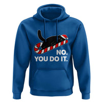 Funny Lazy Cat Christmas Hoodie No You Do It - Wonder Print Shop
