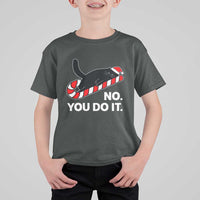Funny Lazy Cat Christmas T Shirt For Kid No You Do It - Wonder Print Shop