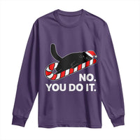 Funny Lazy Cat Christmas Long Sleeve Shirt No You Do It - Wonder Print Shop