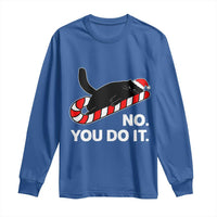 Funny Lazy Cat Christmas Long Sleeve Shirt No You Do It - Wonder Print Shop