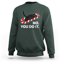 Funny Lazy Cat Christmas Sweatshirt No You Do It - Wonder Print Shop