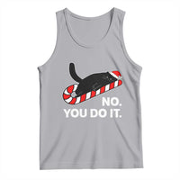 Funny Lazy Cat Christmas Tank Top No You Do It - Wonder Print Shop