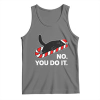 Funny Lazy Cat Christmas Tank Top No You Do It - Wonder Print Shop