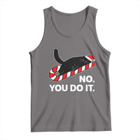 Funny Lazy Cat Christmas Tank Top No You Do It - Wonder Print Shop