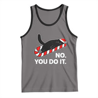 Funny Lazy Cat Christmas Tank Top No You Do It - Wonder Print Shop