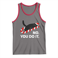 Funny Lazy Cat Christmas Tank Top No You Do It - Wonder Print Shop