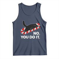 Funny Lazy Cat Christmas Tank Top No You Do It - Wonder Print Shop