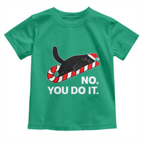 Funny Lazy Cat Christmas Toddler T Shirt No You Do It - Wonder Print Shop
