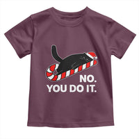 Funny Lazy Cat Christmas Toddler T Shirt No You Do It - Wonder Print Shop