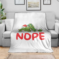 Funny Lazy Cat Christmas Throw Blanket Nope Not Today - Wonder Print Shop