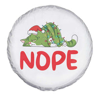 Funny Lazy Cat Christmas Spare Tire Cover Nope Not Today - Wonder Print Shop