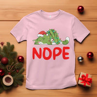 Funny Lazy Cat Christmas T Shirt Nope Not Today - Wonder Print Shop