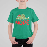 Funny Lazy Cat Christmas T Shirt For Kid Nope Not Today - Wonder Print Shop