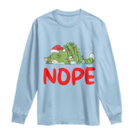 Funny Lazy Cat Christmas Long Sleeve Shirt Nope Not Today - Wonder Print Shop