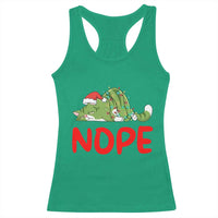 Funny Lazy Cat Christmas Racerback Tank Top Nope Not Today - Wonder Print Shop