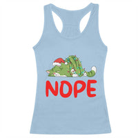Funny Lazy Cat Christmas Racerback Tank Top Nope Not Today - Wonder Print Shop