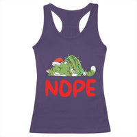 Funny Lazy Cat Christmas Racerback Tank Top Nope Not Today - Wonder Print Shop