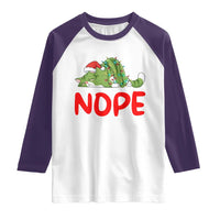 Funny Lazy Cat Christmas Raglan Shirt Nope Not Today - Wonder Print Shop