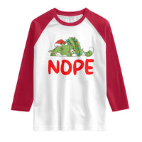 Funny Lazy Cat Christmas Raglan Shirt Nope Not Today - Wonder Print Shop