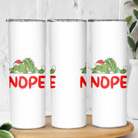 Funny Lazy Cat Christmas Skinny Tumbler Nope Not Today - Wonder Print Shop