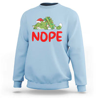 Funny Lazy Cat Christmas Sweatshirt Nope Not Today - Wonder Print Shop