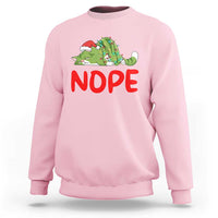 Funny Lazy Cat Christmas Sweatshirt Nope Not Today - Wonder Print Shop