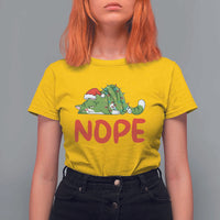 Funny Lazy Cat Christmas T Shirt For Women Nope Not Today - Wonder Print Shop