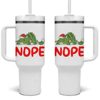 Funny Lazy Cat Christmas Tumbler With Handle Nope Not Today - Wonder Print Shop