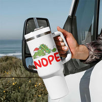 Funny Lazy Cat Christmas Tumbler With Handle Nope Not Today - Wonder Print Shop