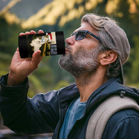 Funny Cat Christmas 4 in 1 Can Cooler Tumbler Night Time Security Guard - Wonder Print Shop