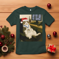 Funny Cat Christmas T Shirt Night Time Security Guard - Wonder Print Shop