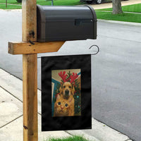 Funny Cat With Dog Selfie Christmas Garden Flag Pet Lover Xmas Gift - Wonder Print Shop