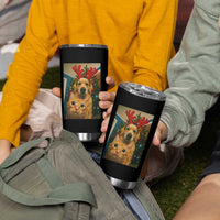 Funny Cat With Dog Selfie Christmas Tumbler Cup Pet Lover Xmas Gift - Wonder Print Shop