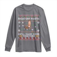 Marcus The Worm Christmas Meme Long Sleeve Shirt Rigatoni Pasta We Will Make Some Together - Wonder Print Shop