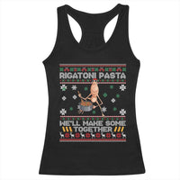 Marcus The Worm Christmas Meme Racerback Tank Top Rigatoni Pasta We Will Make Some Together - Wonder Print Shop