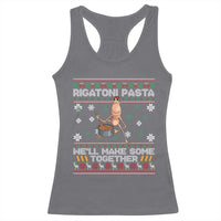 Marcus The Worm Christmas Meme Racerback Tank Top Rigatoni Pasta We Will Make Some Together - Wonder Print Shop