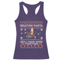 Marcus The Worm Christmas Meme Racerback Tank Top Rigatoni Pasta We Will Make Some Together - Wonder Print Shop