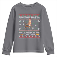 Marcus The Worm Christmas Meme Youth Sweatshirt Rigatoni Pasta We Will Make Some Together - Wonder Print Shop