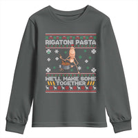 Marcus The Worm Christmas Meme Youth Sweatshirt Rigatoni Pasta We Will Make Some Together - Wonder Print Shop