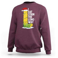 I Eat Corn The Long Way Sweatshirt Funny Corn Adult Humor Christmas - Wonder Print Shop