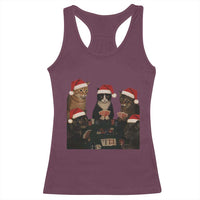 Poker Cats Christmas Meme Shirt Racerback Tank Top Funny Gambling Cat - Wonder Print Shop