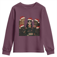 Poker Cats Christmas Meme Shirt Youth Sweatshirt Funny Gambling Cat - Wonder Print Shop