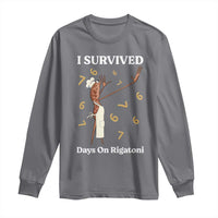 Marcus The Worm Meme Long Sleeve Shirt I Survived 67 Days On Rigatoni - Wonder Print Shop