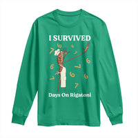 Marcus The Worm Meme Long Sleeve Shirt I Survived 67 Days On Rigatoni - Wonder Print Shop