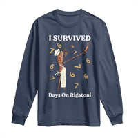 Marcus The Worm Meme Long Sleeve Shirt I Survived 67 Days On Rigatoni - Wonder Print Shop